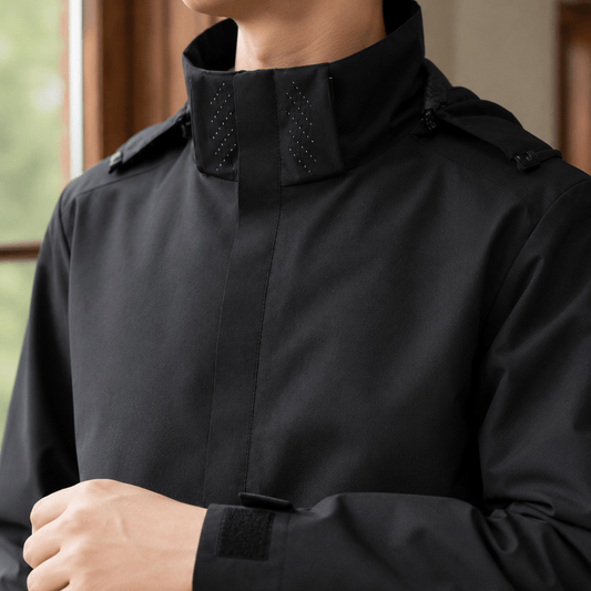 Hooded Jacket Regular Fit Smooth Woven Shell - Harren Cole