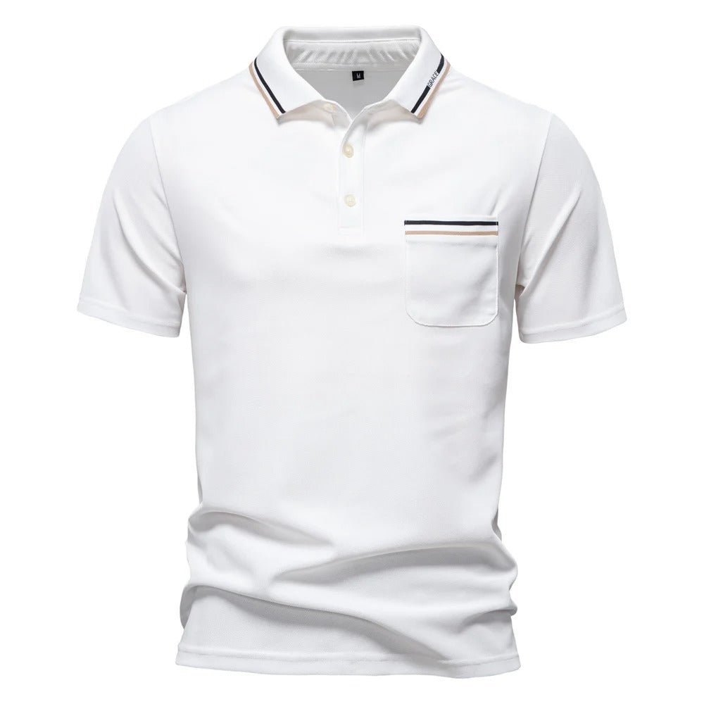Men's Classic Polo Shirt with Chest Pocket - Harren Cole