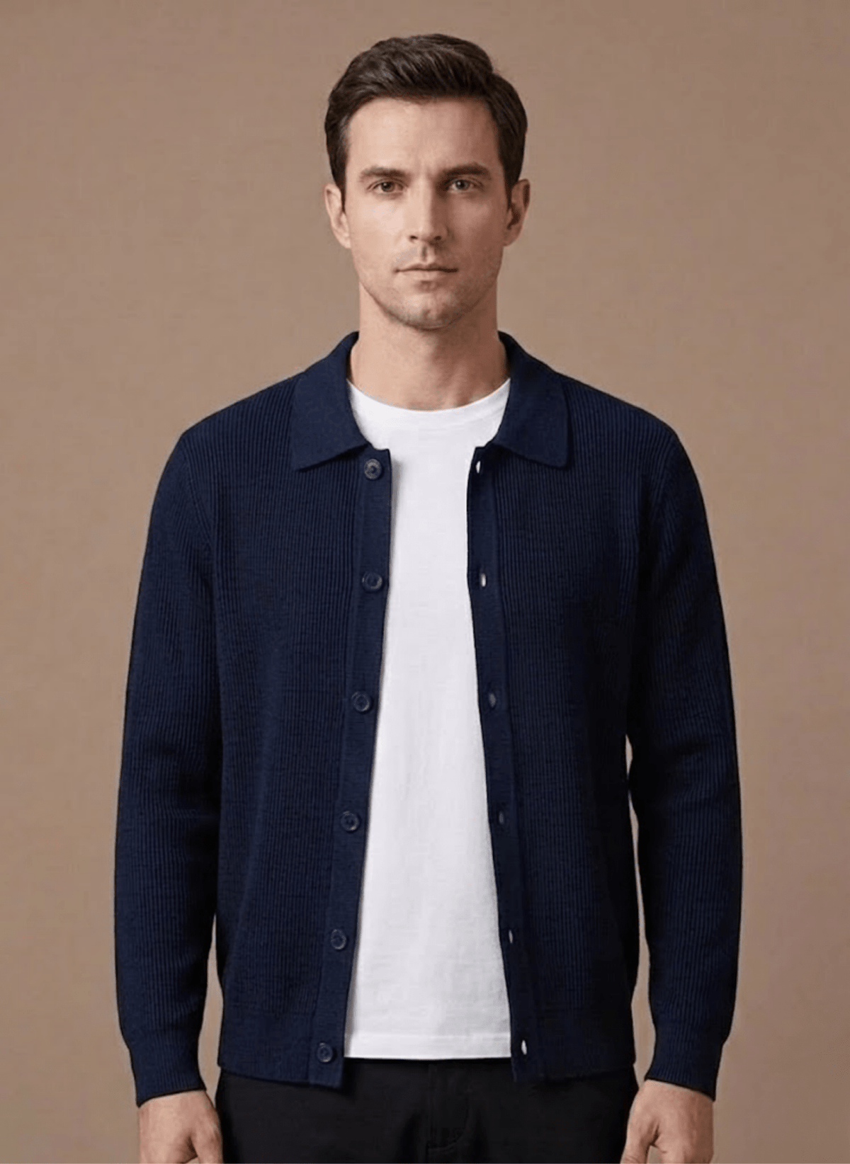Men's Long-Sleeve Relaxed-Fit Cardigan - Harren Cole