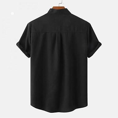 Airy Summer Shirt with Stand - up Collar for Men - Harren Cole