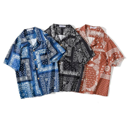 Bandana Print Hawaiian Shirt for Men - Harren Cole
