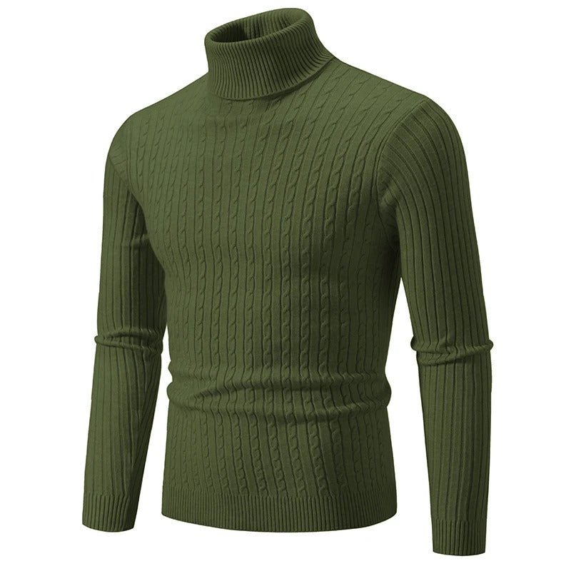 Cable Knit Turtleneck Sweater for Men - Harren Cole