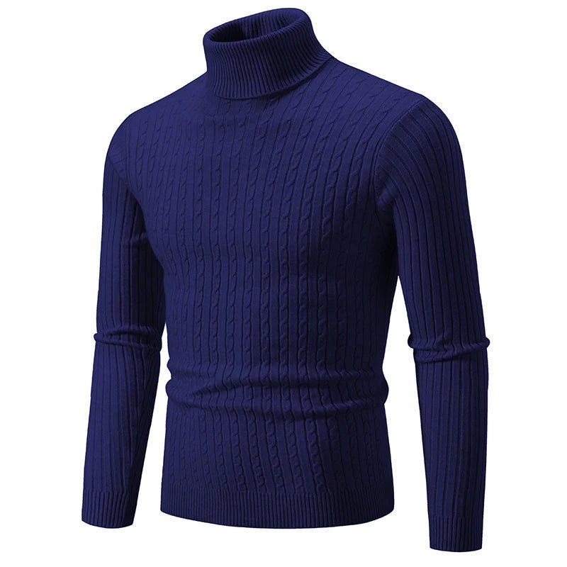 Cable Knit Turtleneck Sweater for Men - Harren Cole