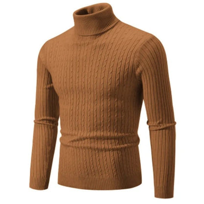 Cable Knit Turtleneck Sweater for Men - Harren Cole