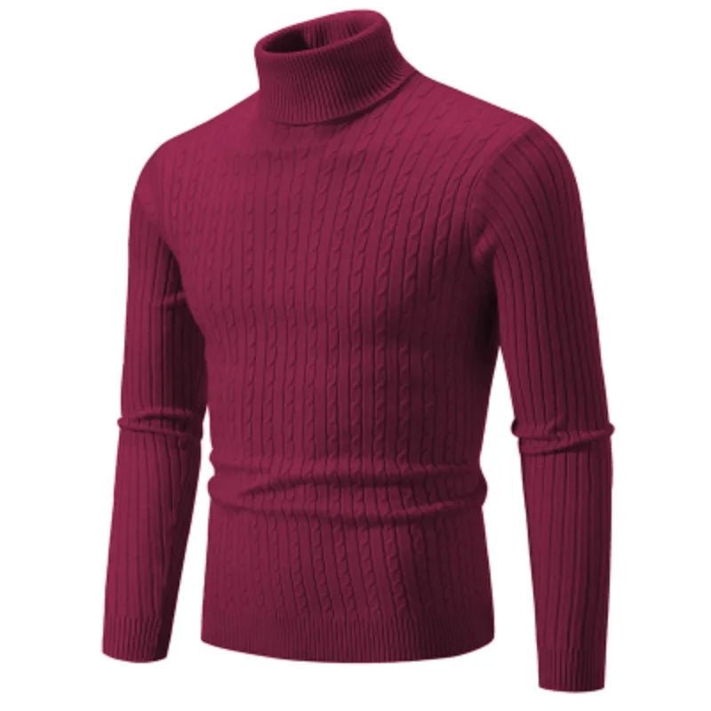 Cable Knit Turtleneck Sweater for Men - Harren Cole