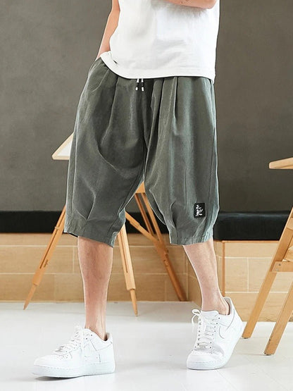 Casual Wide Leg Corduroy Shorts - Harren Cole