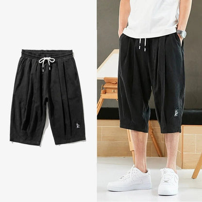 Casual Wide Leg Corduroy Shorts - Harren Cole