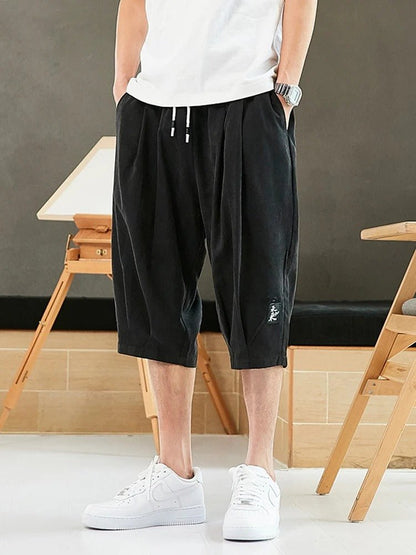 Casual Wide Leg Corduroy Shorts - Harren Cole