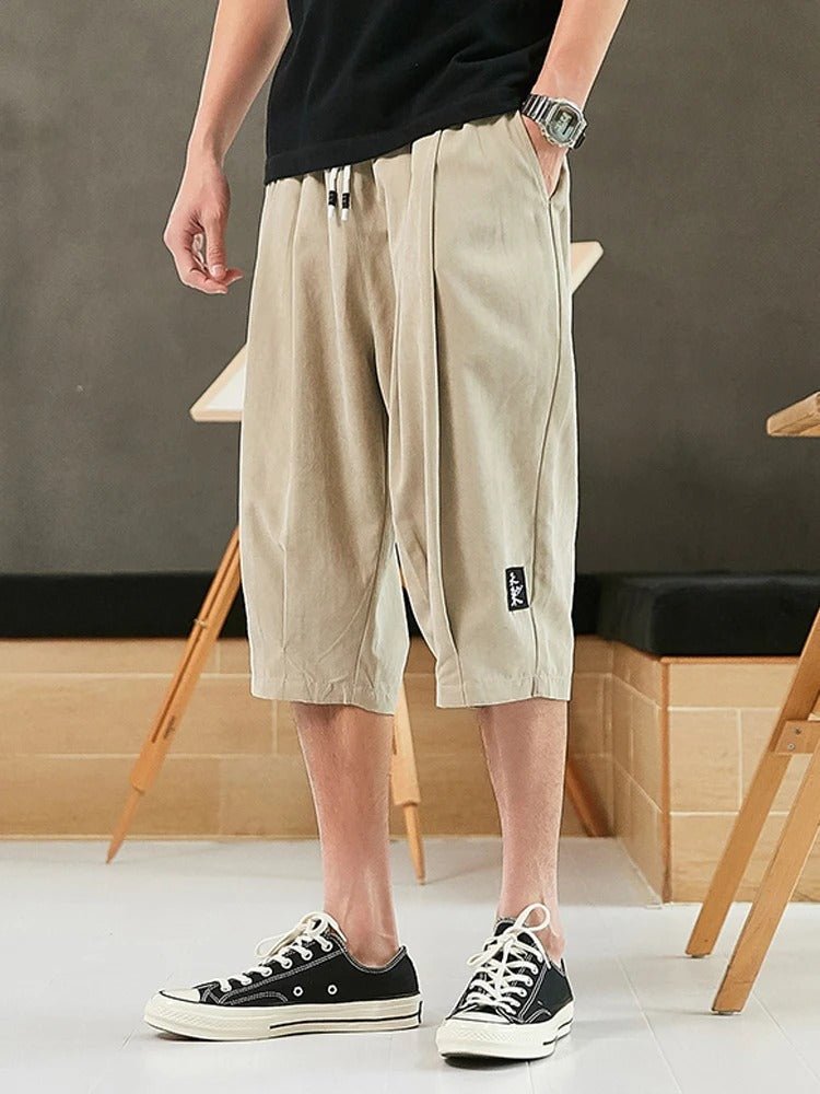 Casual Wide Leg Corduroy Shorts - Harren Cole