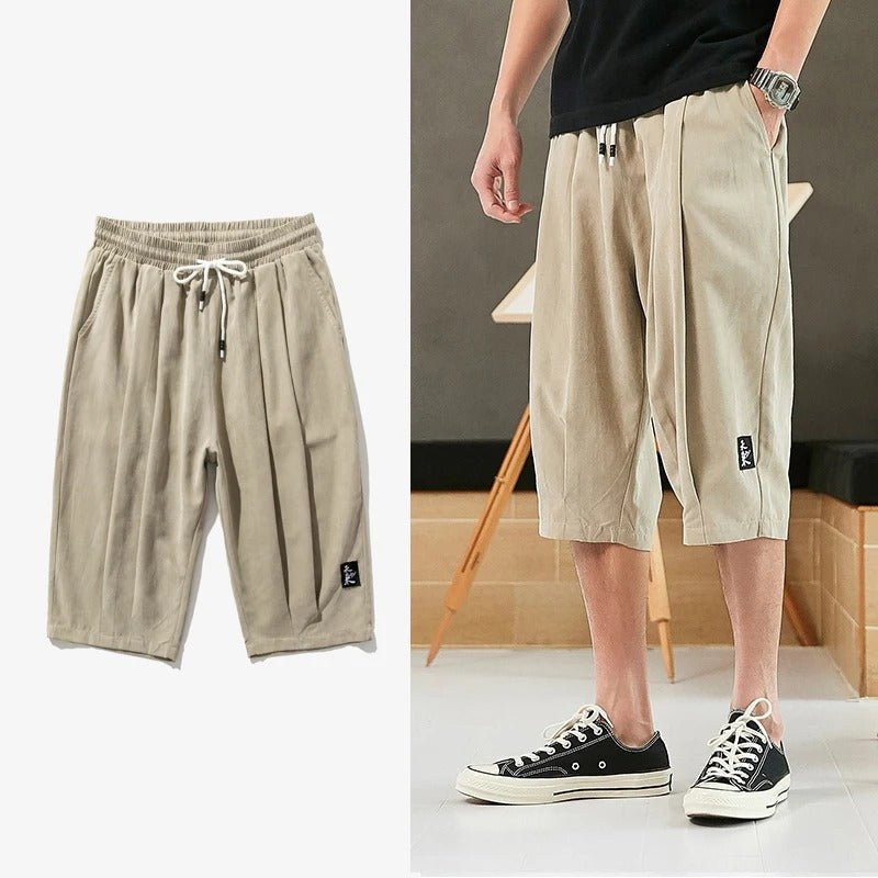 Casual Wide Leg Corduroy Shorts - Harren Cole