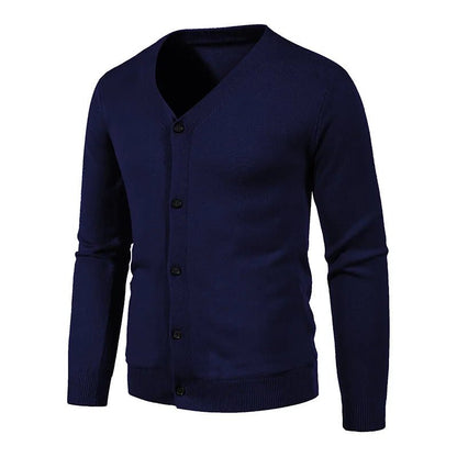 Classic Men's Wool Blend Cardigan Sweater - Harren Cole