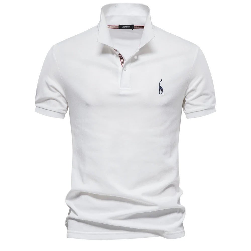 Classic Polo Shirt with Giraffe Embroidery for Men - Harren Cole