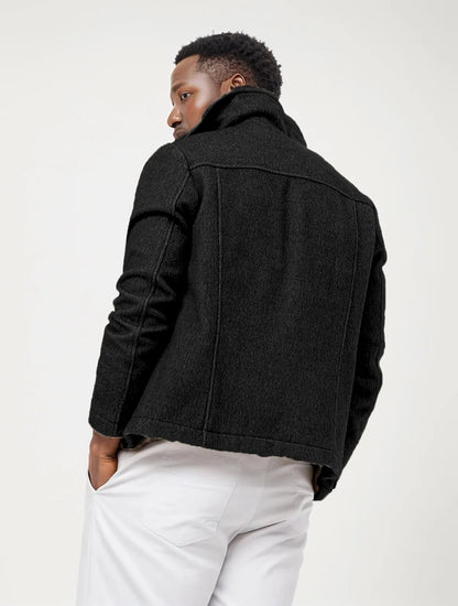 Classic Wool Jacket with Chest Pockets for Men - Harren Cole