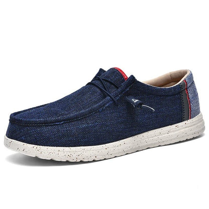 Comfortable Denim Slip - On Sneakers with Contrast Details - Harren Cole