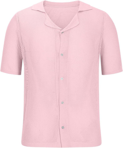 Crochet Button Placket Airy Shirt - Harren Cole