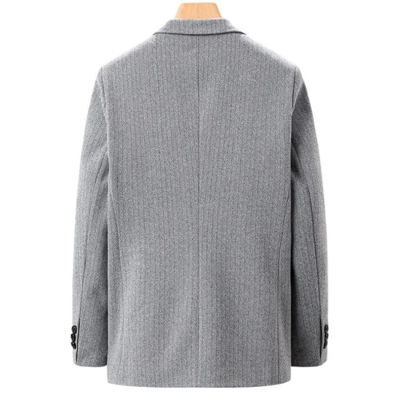 Elegant Herringbone Pattern Blazer Jacket for Men - Harren Cole