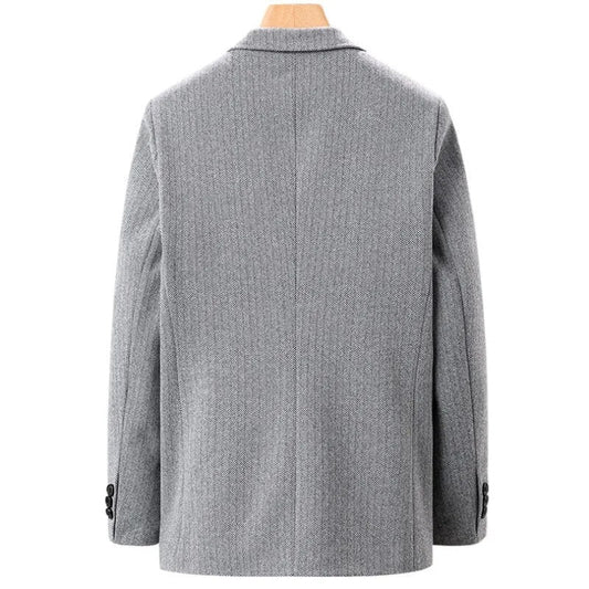 Elegant Herringbone Pattern Blazer Jacket for Men - Harren Cole