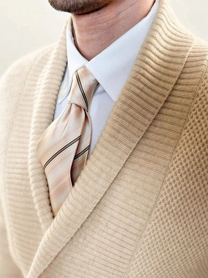 Elegant Shawl Collar Cardigan - Harren Cole