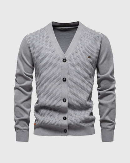 Knitted Button - Up Cardigan Sweater - Harren Cole