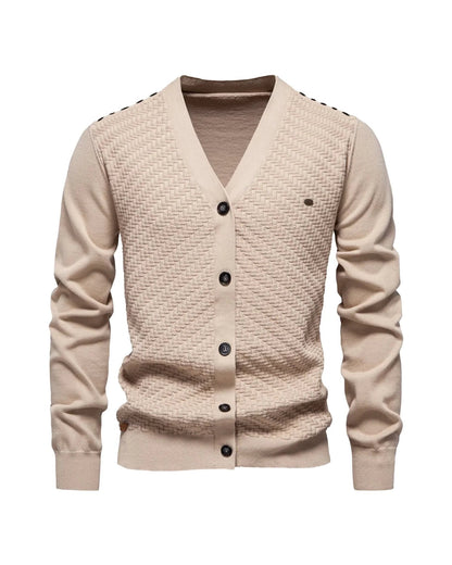 Knitted Button - Up Cardigan Sweater - Harren Cole