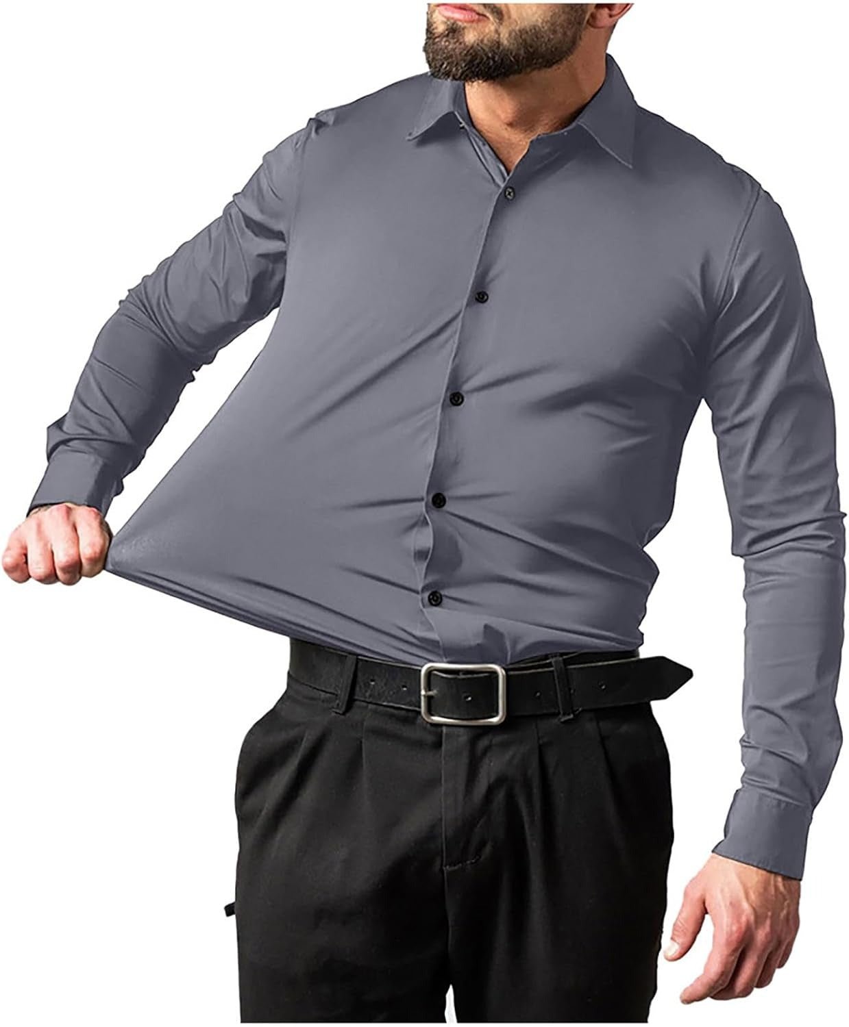 Men’s Business Shirt with Button Placket - Harren Cole