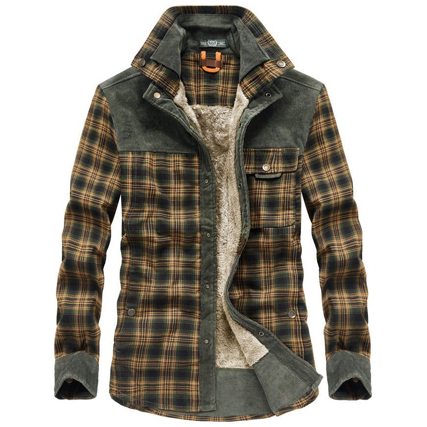 Men's Checked Shirt with Sherpa Lining - Harren Cole