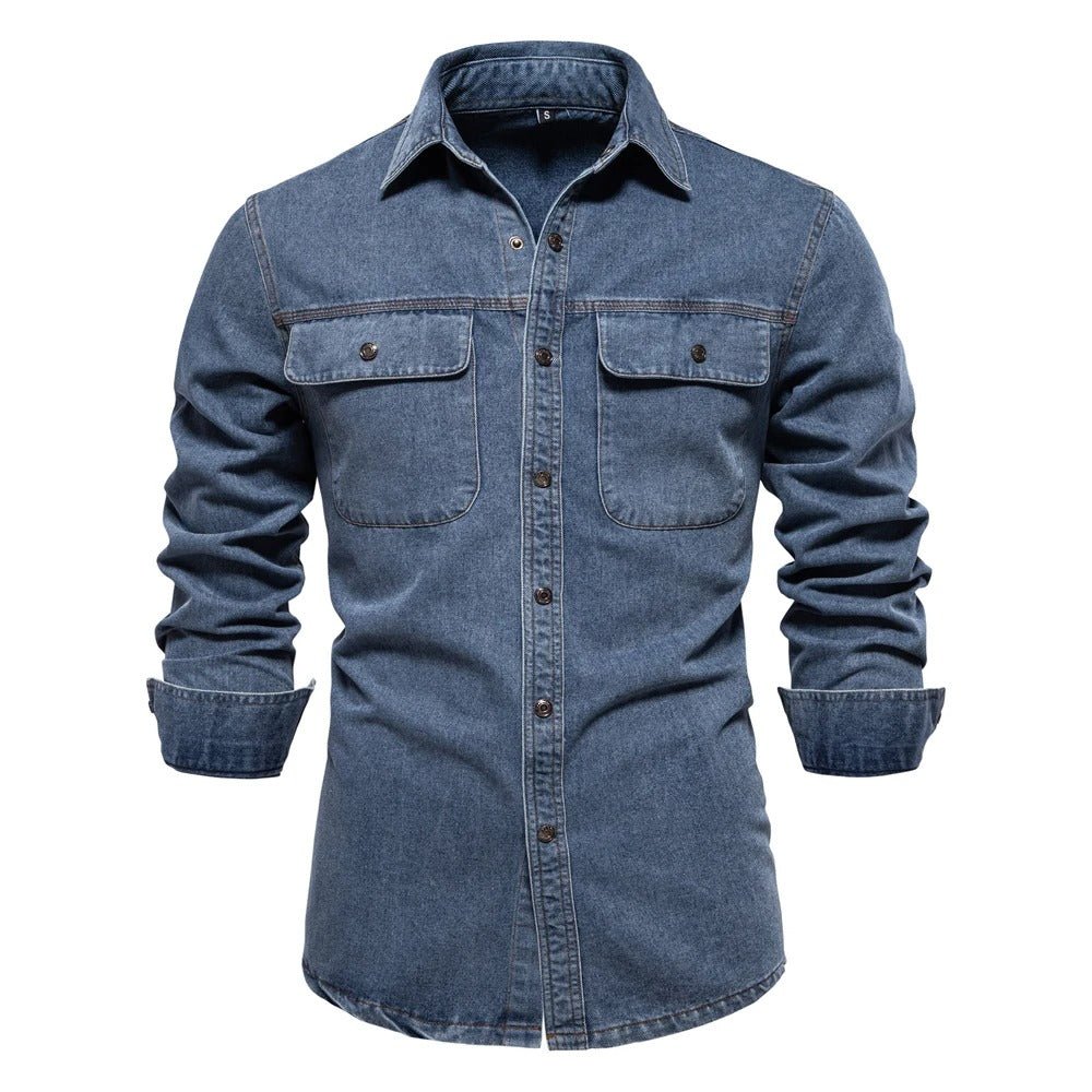 Men's Classic Cotton Denim Shirt - Harren Cole