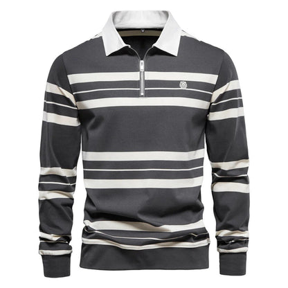 Men's Classic Long Sleeve Polo Shirt - Harren Cole