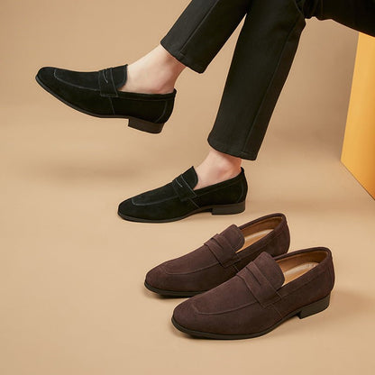 Men's Classic Suede Penny Loafer Slip - On Shoes - Harren Cole