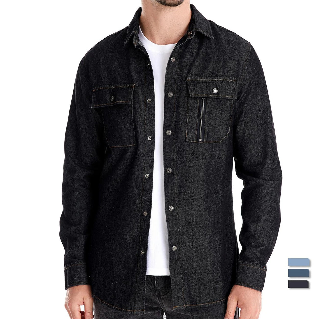 Men's Cotton Denim Shirt - Harren Cole