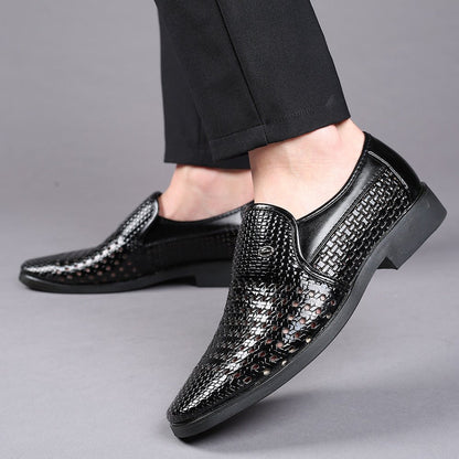 Men's Genuine Leather Business Dress Shoes - Harren Cole