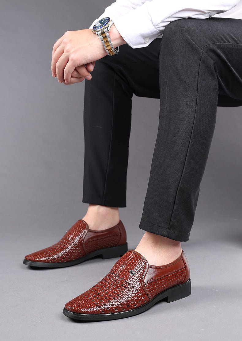 Men's Genuine Leather Business Dress Shoes - Harren Cole