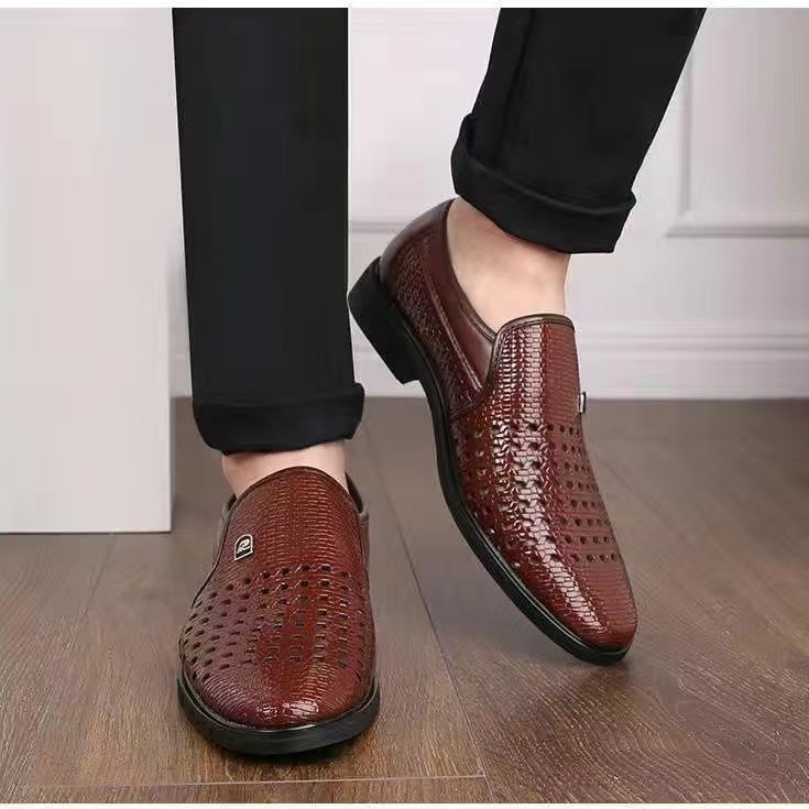 Men's Genuine Leather Business Dress Shoes - Harren Cole