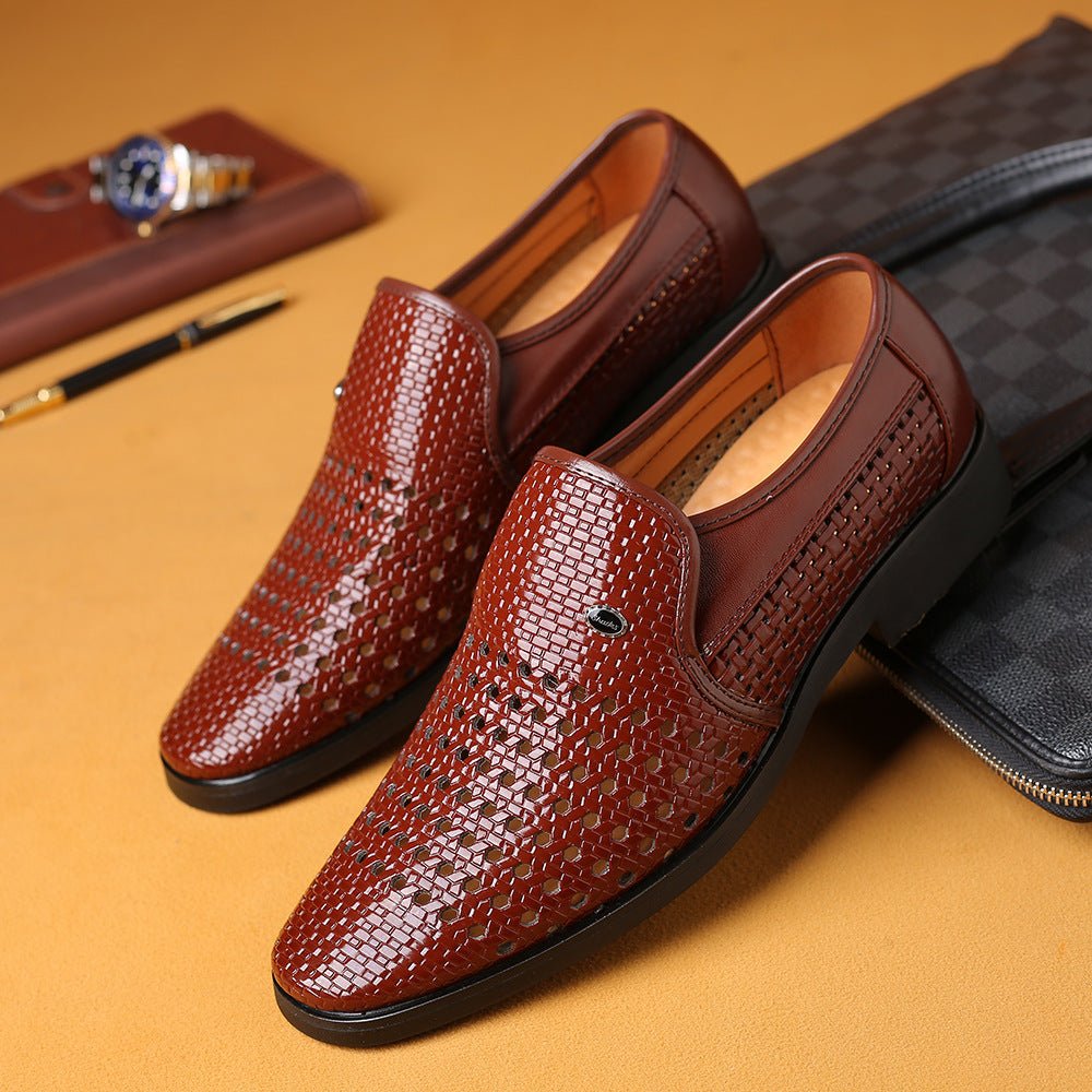 Men's Genuine Leather Business Dress Shoes - Harren Cole
