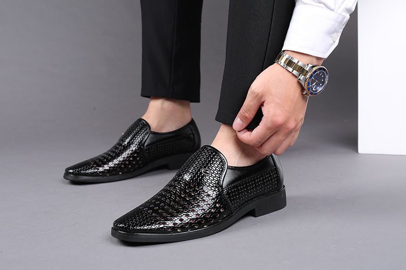 Men's Genuine Leather Business Dress Shoes - Harren Cole