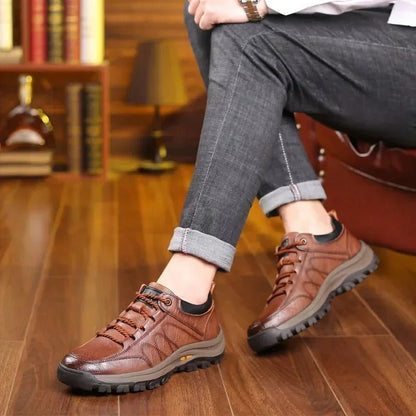 Men's Leather Hiking Boots Durable Outdoor Footwear - Harren Cole