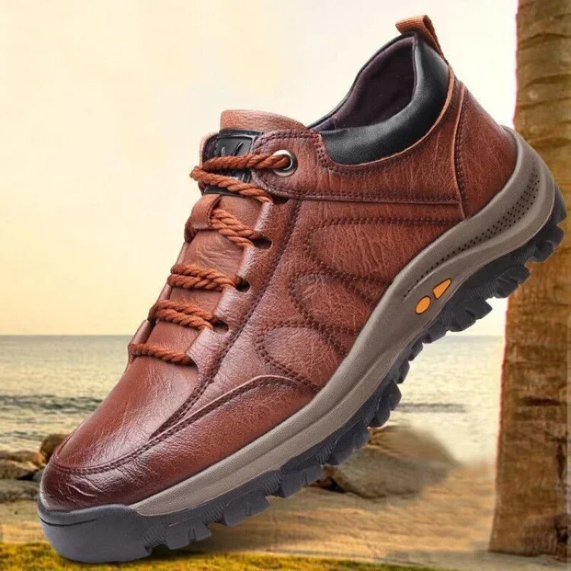 Men's Leather Hiking Boots Durable Outdoor Footwear - Harren Cole