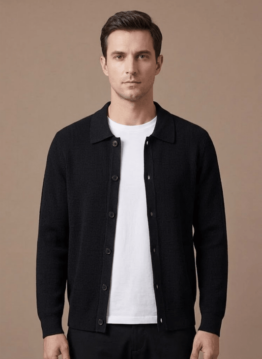 Men's Long-Sleeve Relaxed-Fit Cardigan - Harren Cole