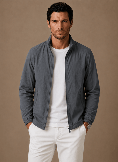 Men's Mesh-Lined Bomber Jacket - Harren Cole