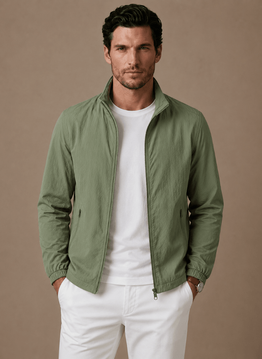 Men's Mesh-Lined Bomber Jacket - Harren Cole