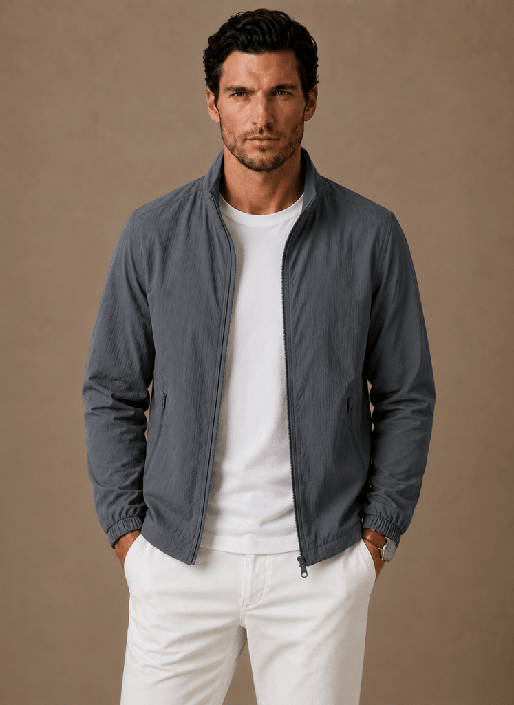 Men's Mesh-Lined Bomber Jacket - Harren Cole