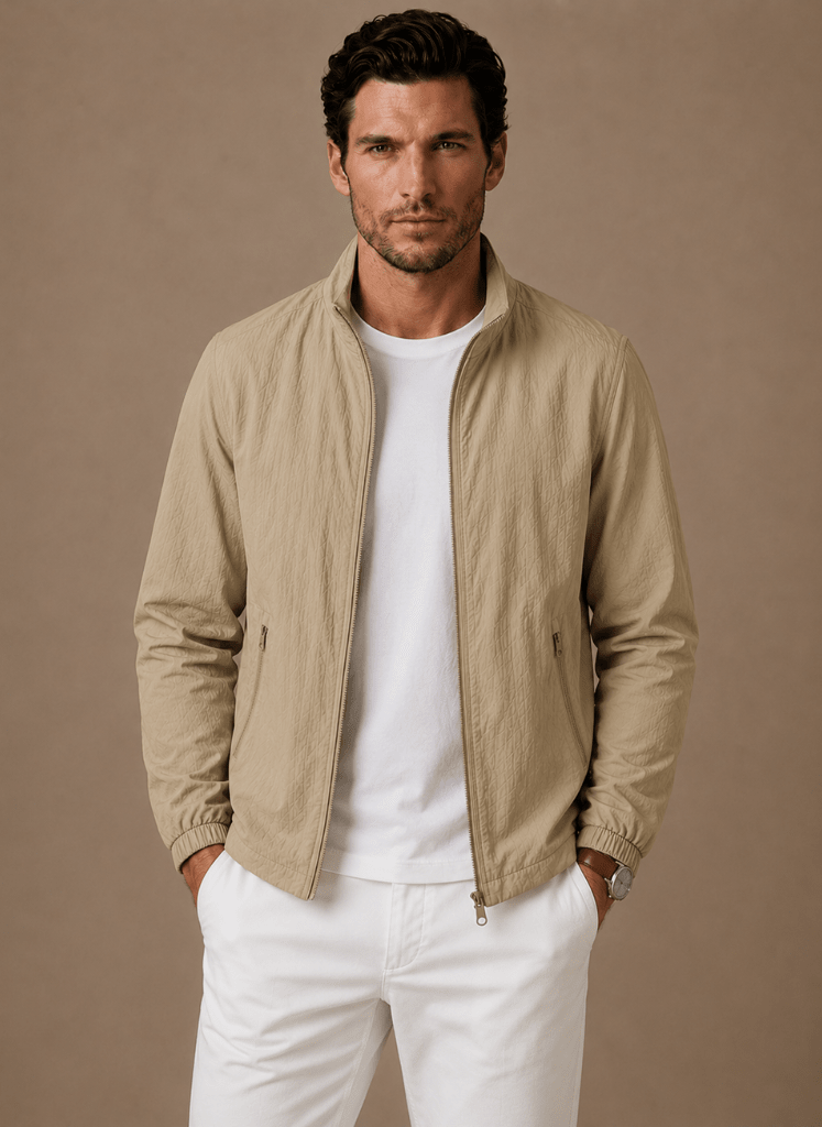 Men's Mesh-Lined Bomber Jacket - Harren Cole