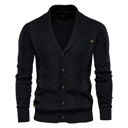 Men's Shawl Collar Cardigan Sweater - Harren Cole