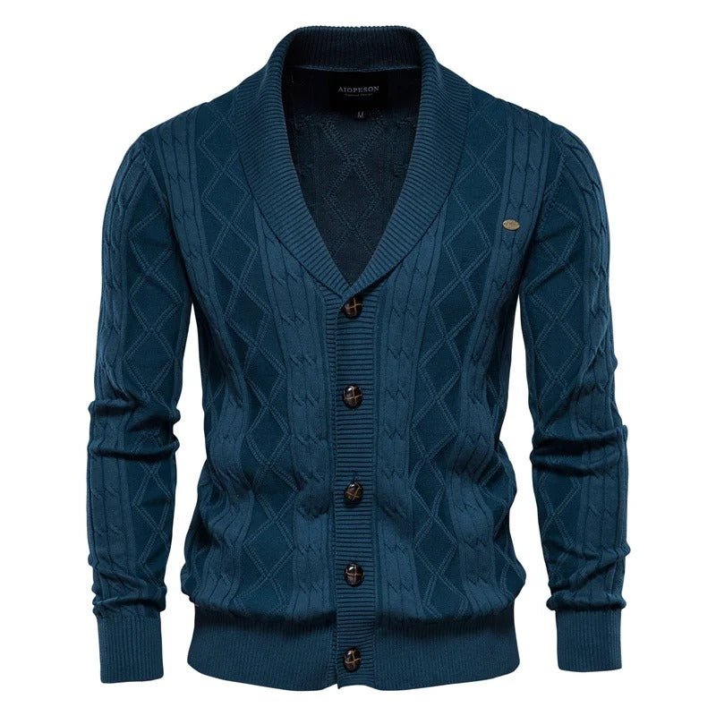 Men's Shawl Collar Cardigan Sweater - Harren Cole