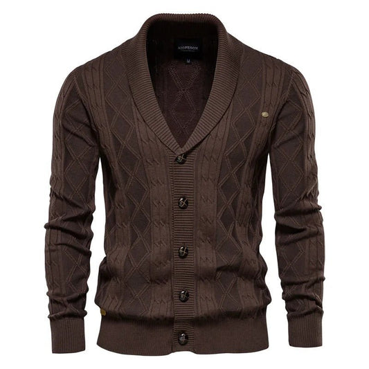 Men's Shawl Collar Cardigan Sweater - Harren Cole