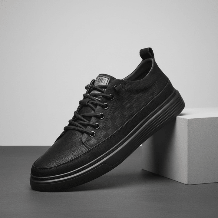Men's Smooth Leather Casual Sneakers - Harren Cole