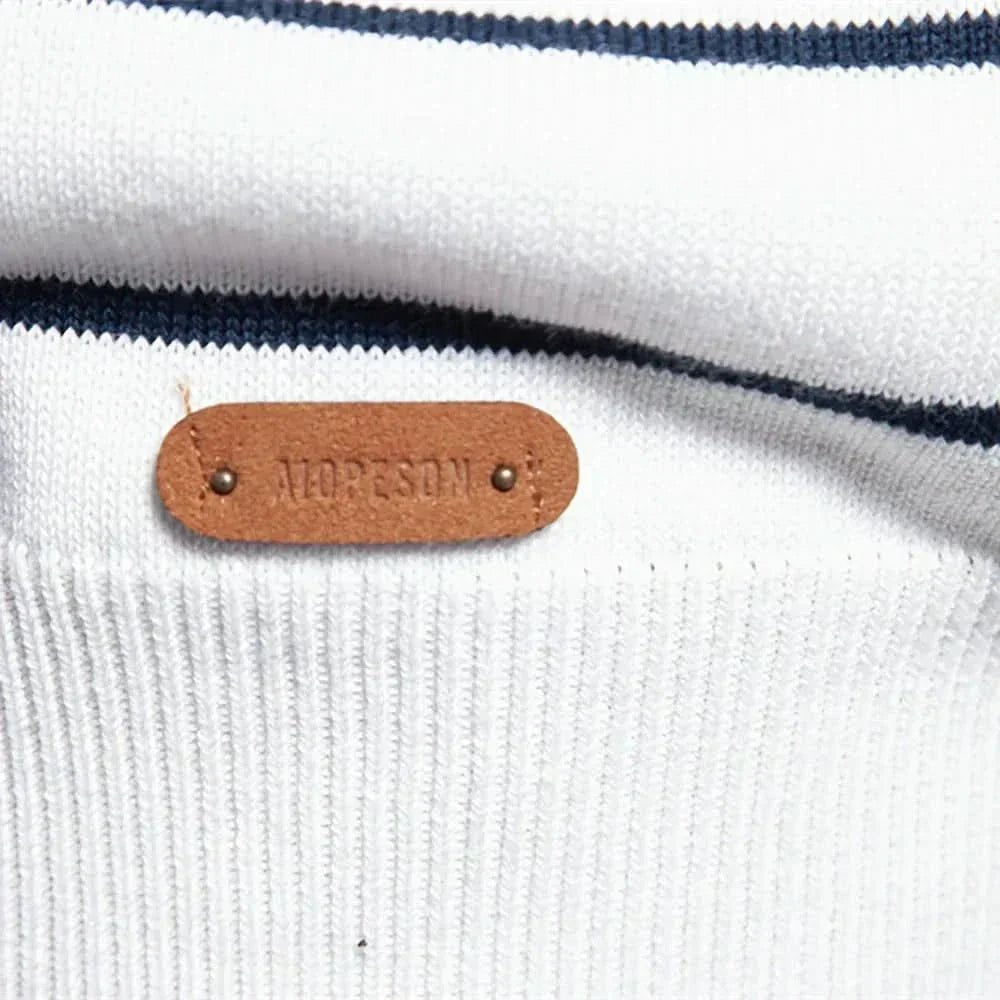 Men's Striped Crew Neck Sweater - Harren Cole