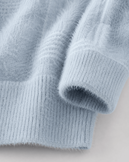 Men's Textured Knit Funnel Neck Sweater Relaxed Fit - Harren Cole