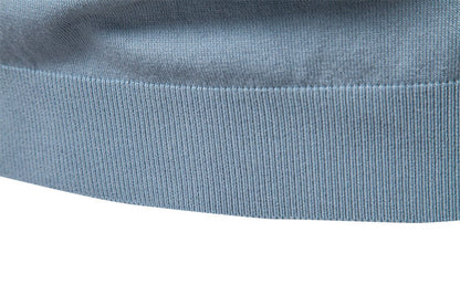 Men's Two - Tone V - Neck Polo Shirt with Ribbed Cuffs - Harren Cole