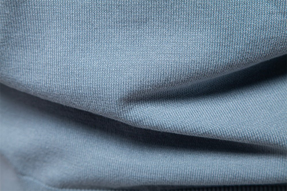 Men's Two - Tone V - Neck Polo Shirt with Ribbed Cuffs - Harren Cole